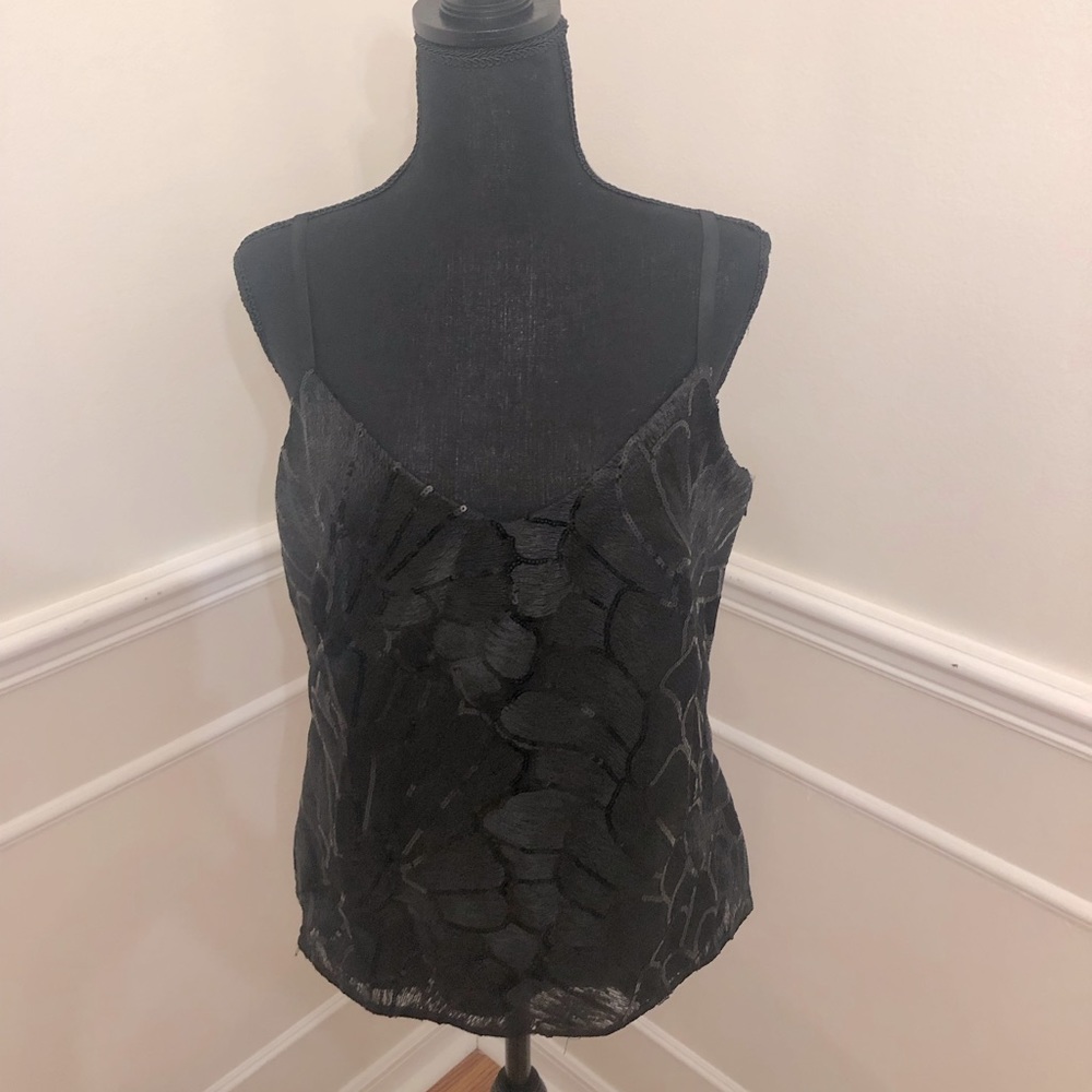Black sparkle sequin top